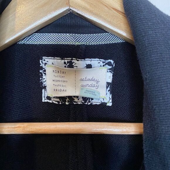 Anthropologie Saturday Sunday Black Vivie Cardigan Sweater Jacket - Picture 5 of 8